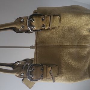 Tignanello Buttercup Pebbled leather Double Strap Small Satchel